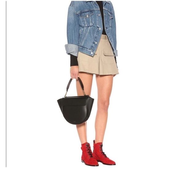 Stuart Weitzman Ryder Ankle Boots Size 7 1/2 Red suede - Picture 2 of 6